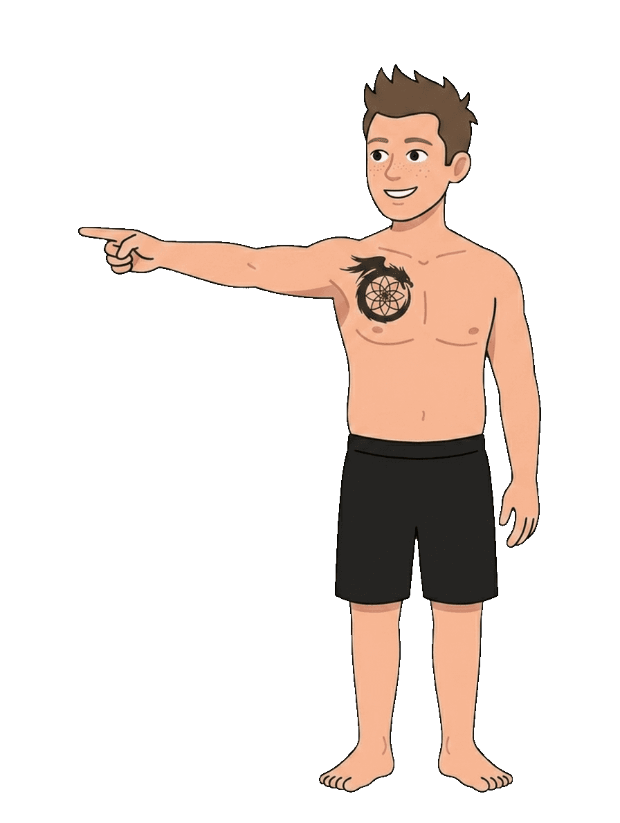 Connor mascot pointing toward the publishing flow